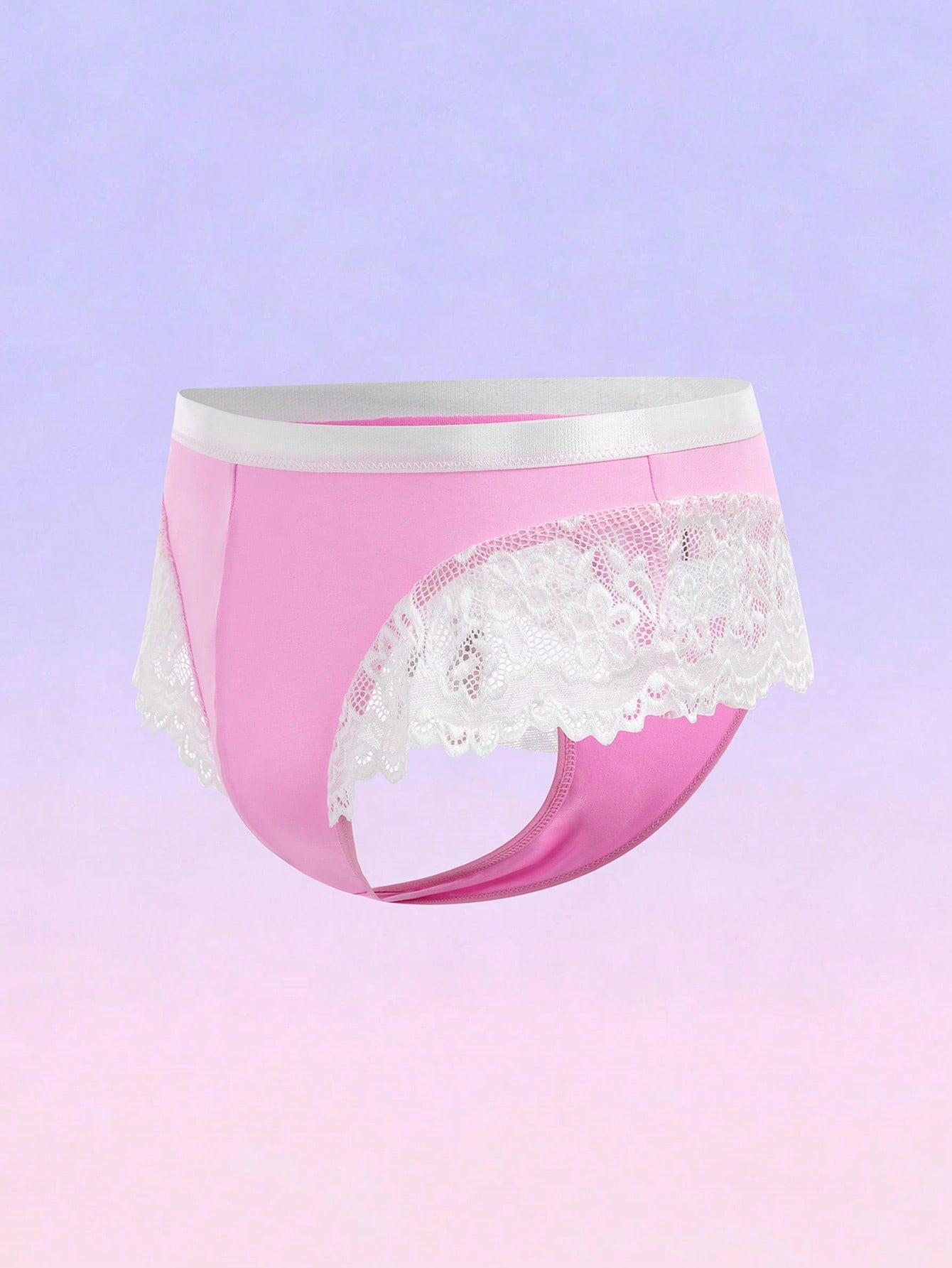 Lace Trim Sexy Briefs For Men