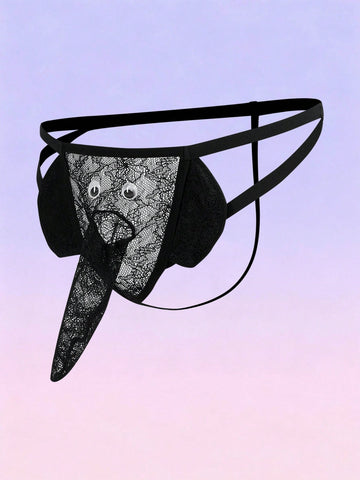 Lace Elephant Design Sexy Thong For Men