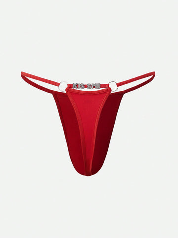 Men’s Shiny Fabric Short, Solid Color, Simple Design, For Daily Wear