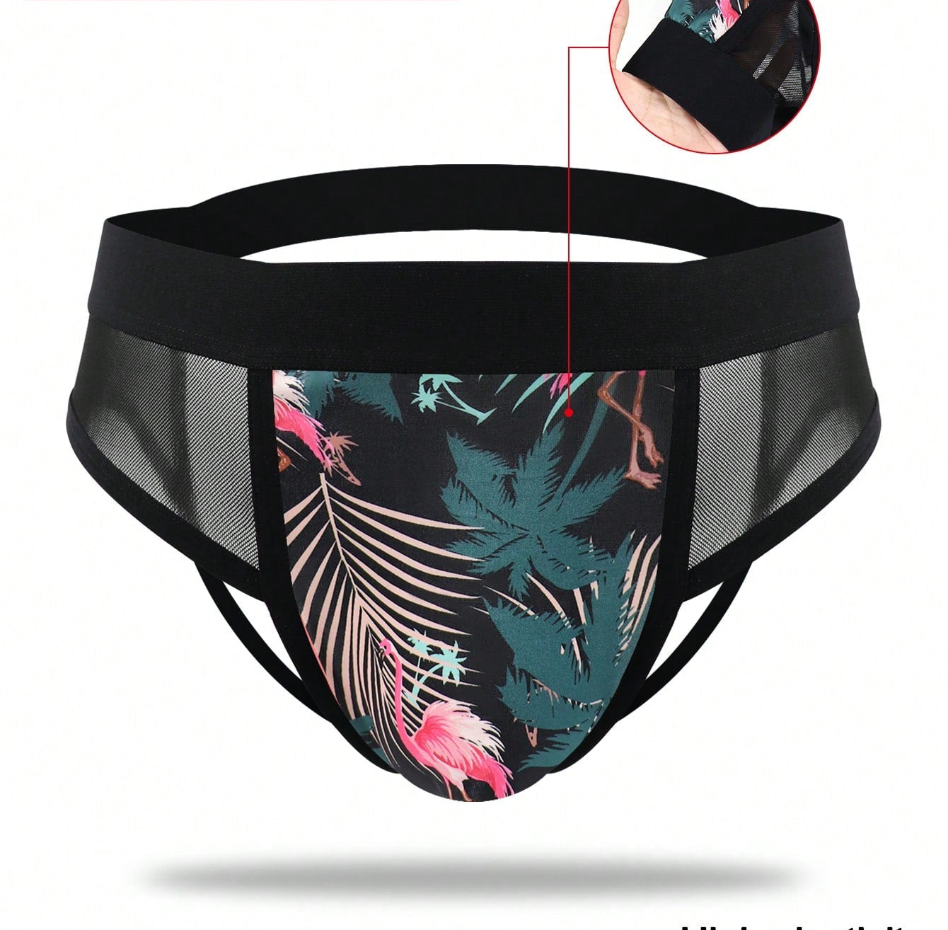 1pc Men’s Mesh One-Piece Garment, Fabric Design, Lightweight Material