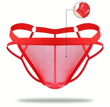 1pc Men’s Mesh Short, Mid-Waist Design, Lightweight Fabric, Simple Structure