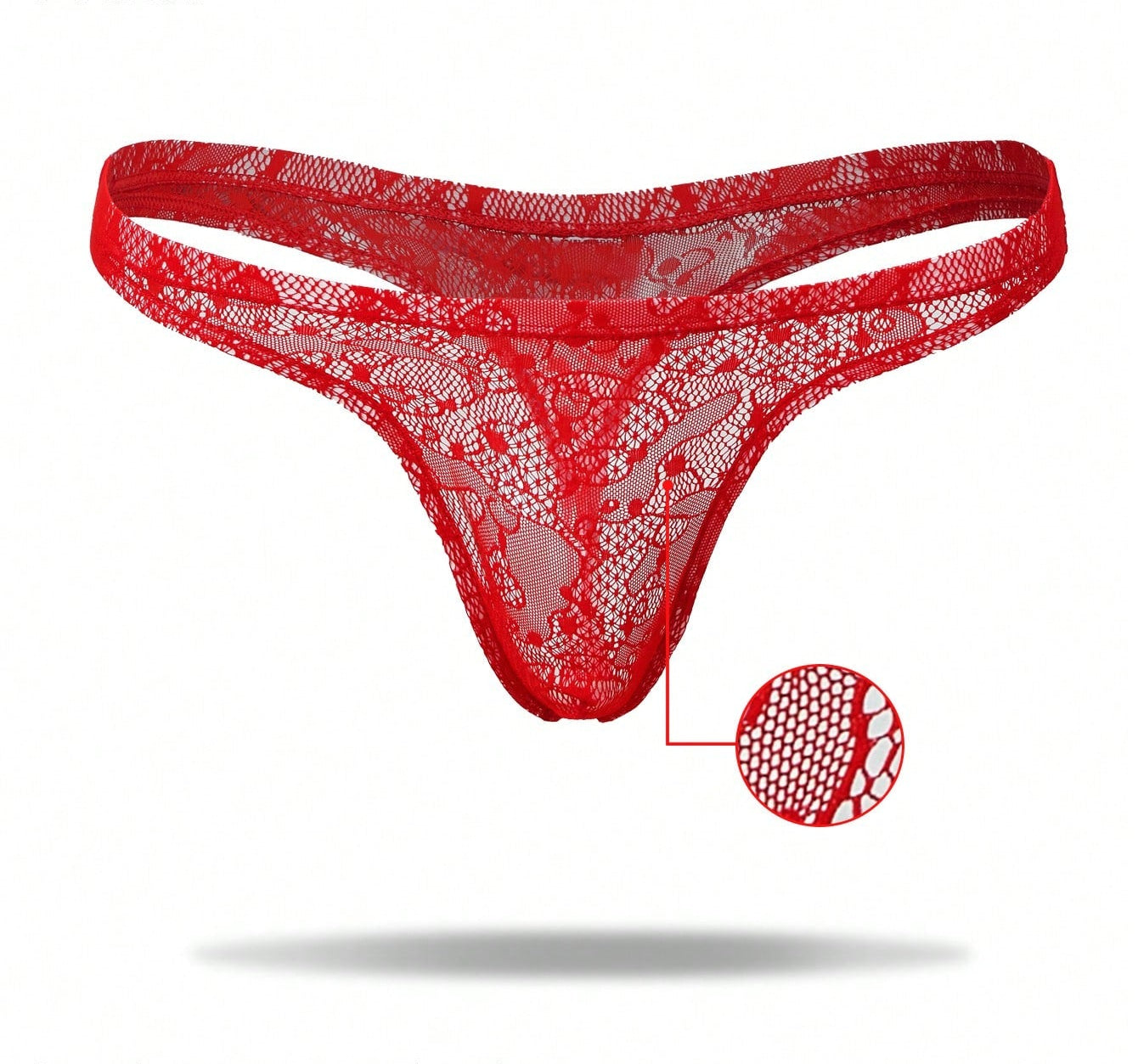 1pc Men’s Textured Knit Short, Red Color, Lightweight Fabric, Minimal Design, For Casual Wear