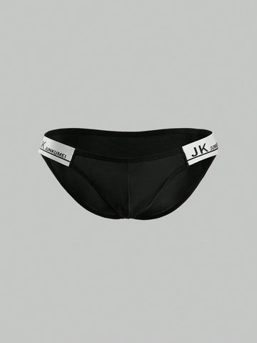 1pc Men’s Silk-Style Fabric Short, Solid Color, Smooth Texture, For Daily Wear