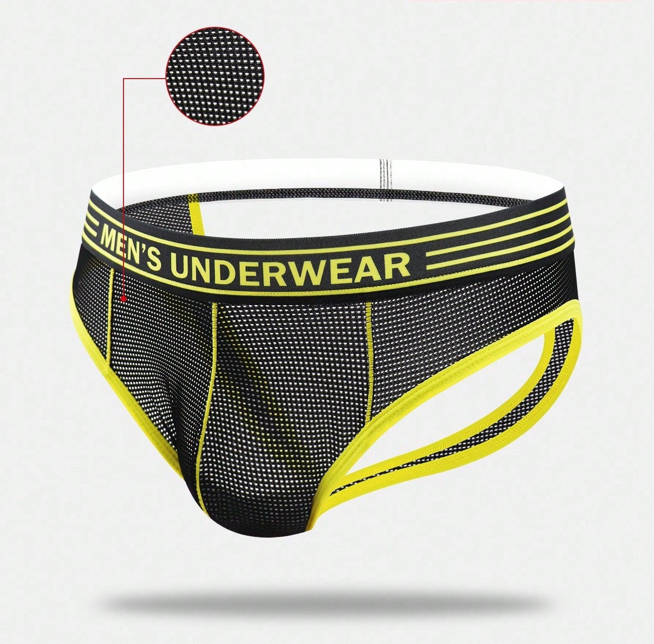 Men’s Mesh Short with Letter Graphic and Contrast Piping, Lightweight Fabric