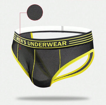 Men’s Mesh Short with Letter Graphic and Contrast Piping, Lightweight Fabric