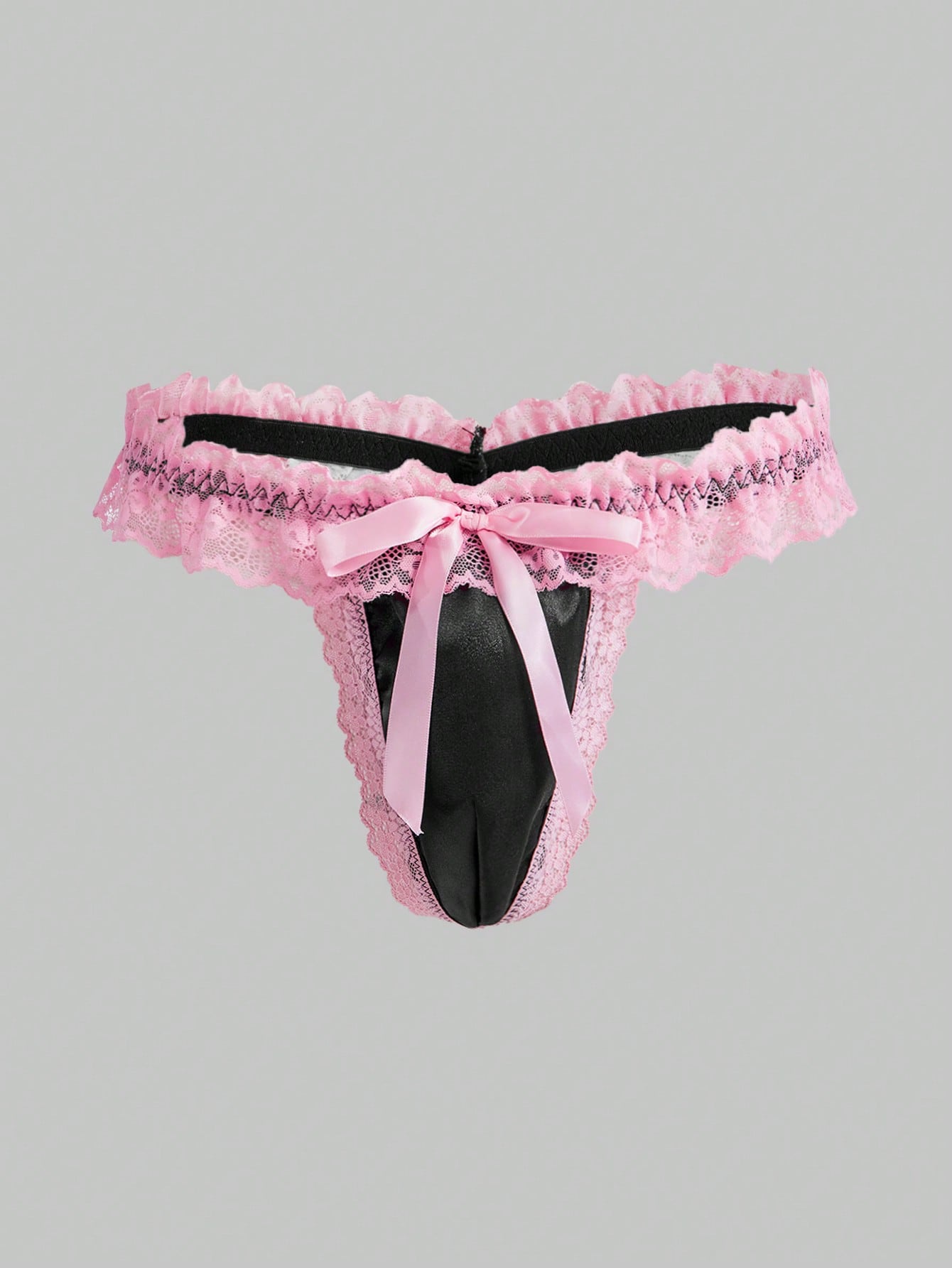 Pink Bow Design Lingerie For Men