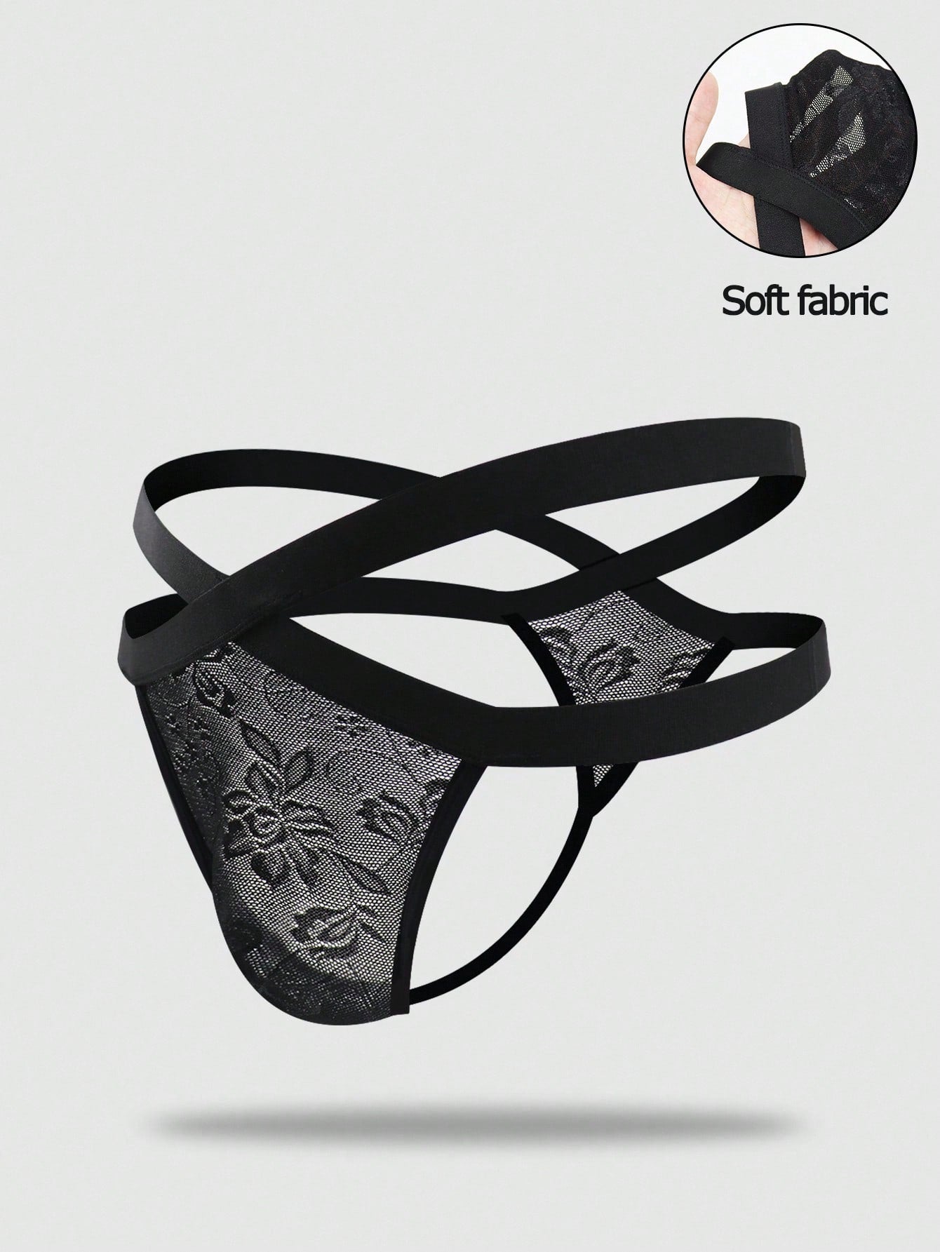 Men’s Solid Color Mesh Fabric Short With Hollow Pattern Detail, Breathable Structure, For Everyday Use