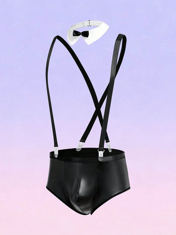 Men's Suspender Briefs With Bow Tie Detail
