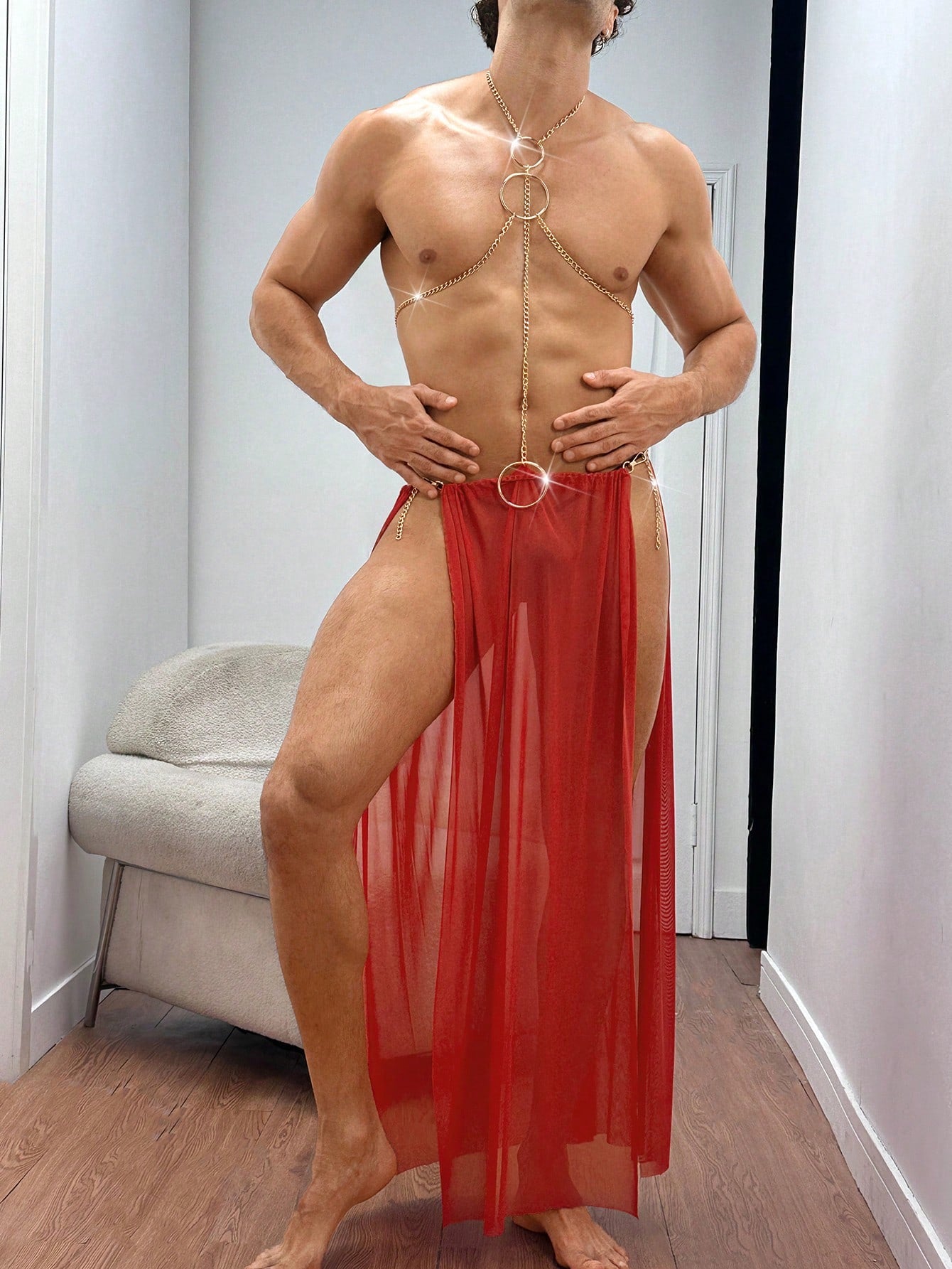 Men’s Solid Color Short With Small Accent Detail Neutral Design For Daily Wear