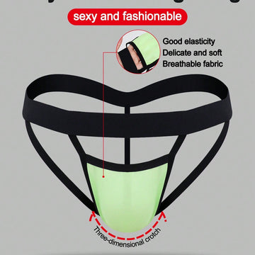 1pc Men's Light Green Breathable Briefs