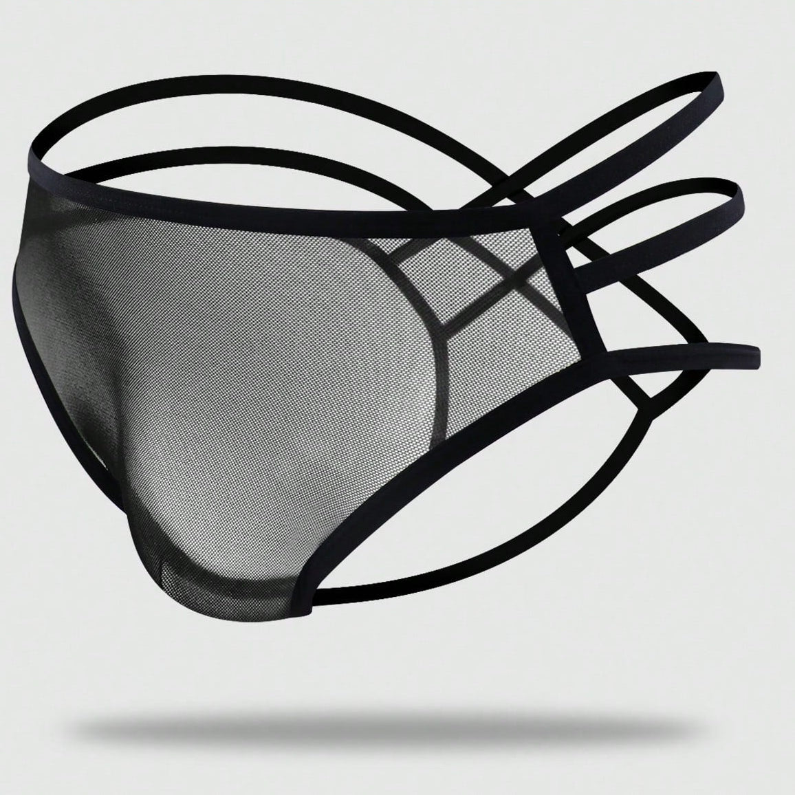 Men's Solid Color Criss Cross Design Briefs