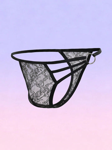 Lace Hollow Out Thong For Men