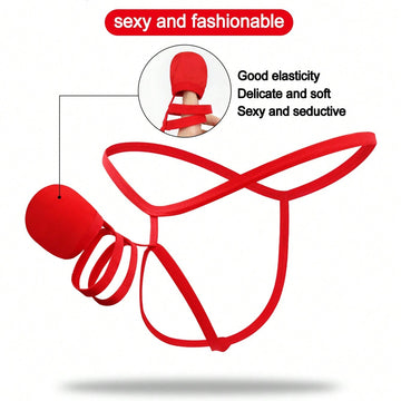 1pc Men's Red U Pouch Briefs