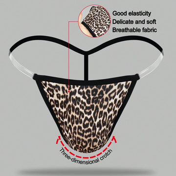 Men's Leopard Print Thong Underwear