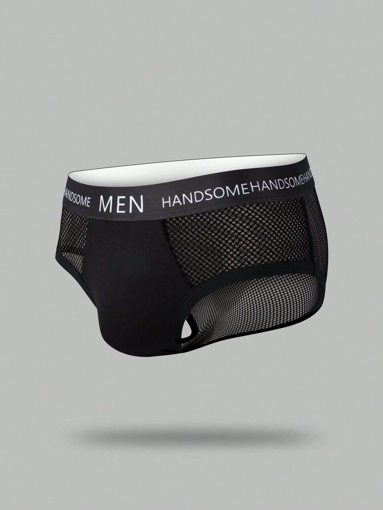 Men's Mesh Contrast Letter Elastic Band Underwear