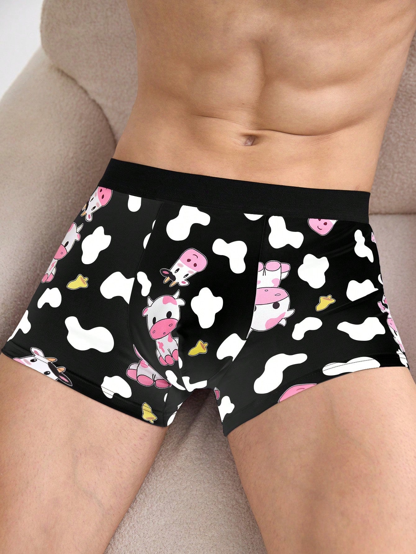Men's Cartoon Print Boxer Briefs
