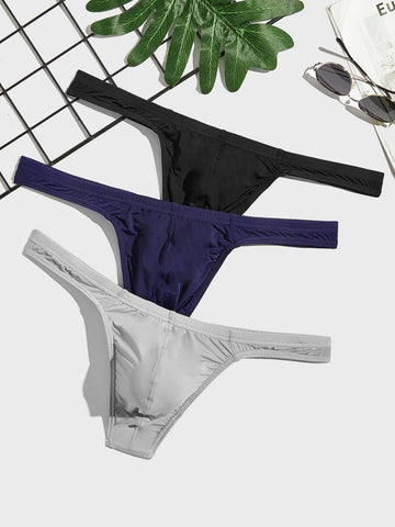 Men’s Three-Piece Solid Color Short Set Clean Design For Everyday Use