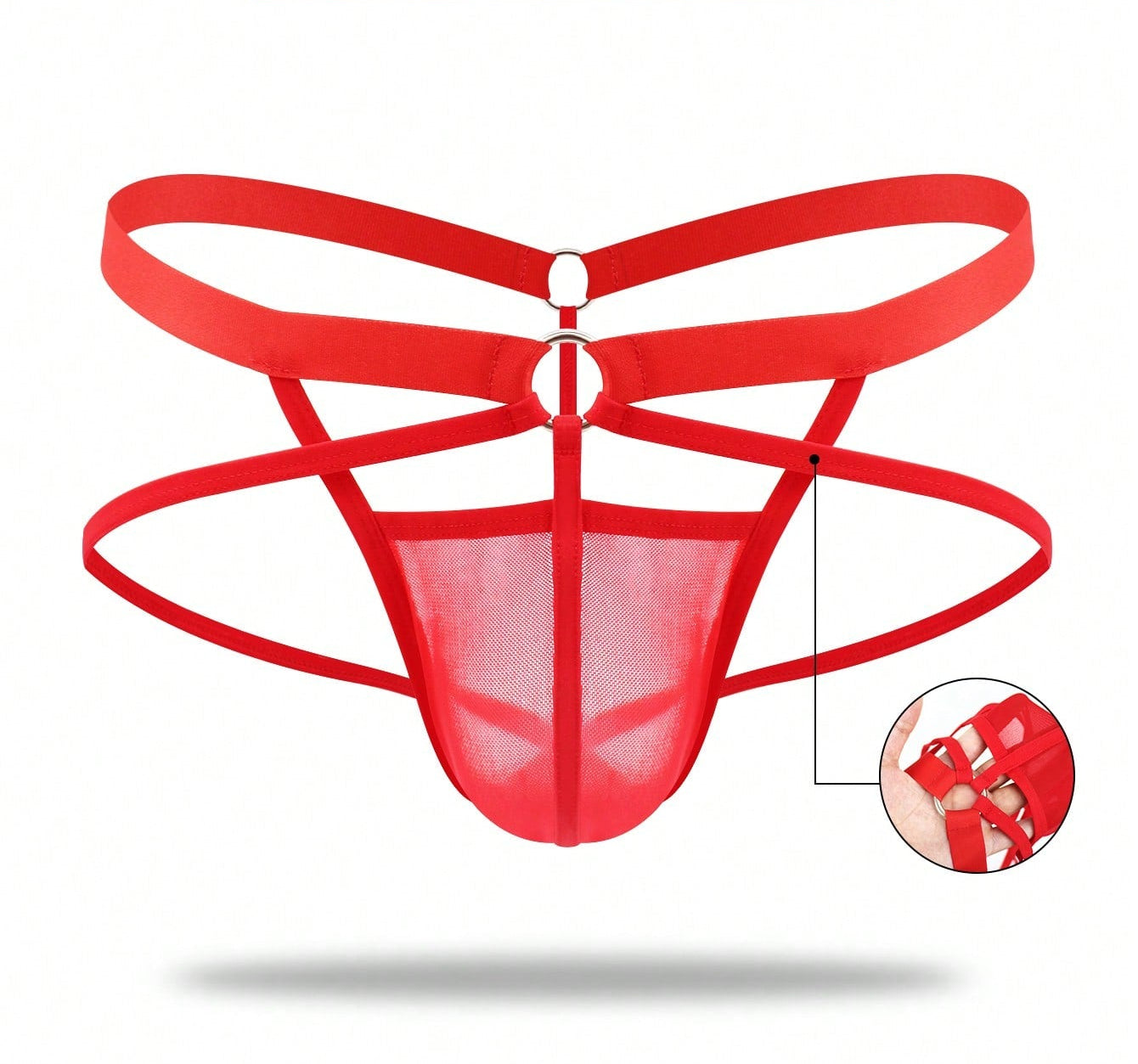 Men’s Red Mesh Short, Lightweight Fabric, Simple and Clean Design