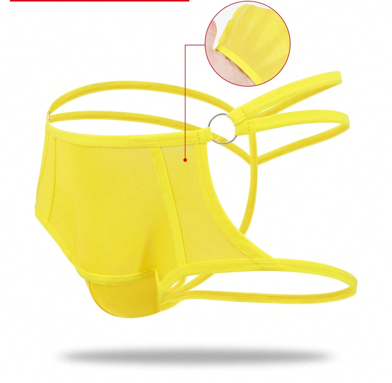 1pc Men’s Solid Color Short with Circular Trim Detail, Mid-Rise Waist, Lightweight Material