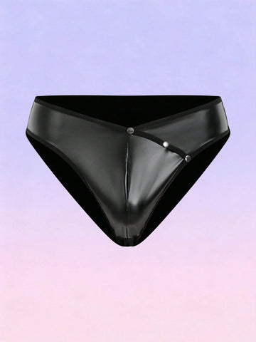 PU Leather Rivet Sexy Briefs For Men