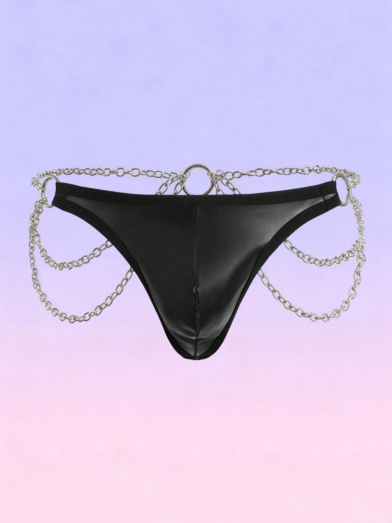 Black Chain Thong For Men