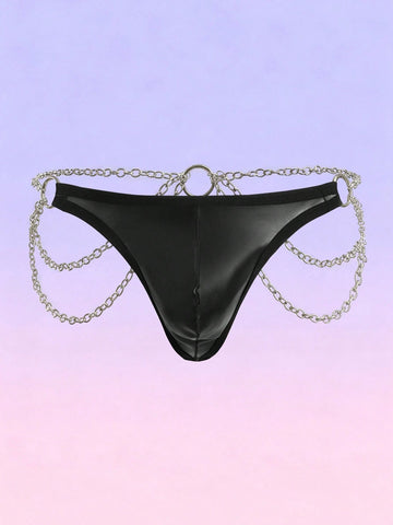 Black Chain Thong For Men