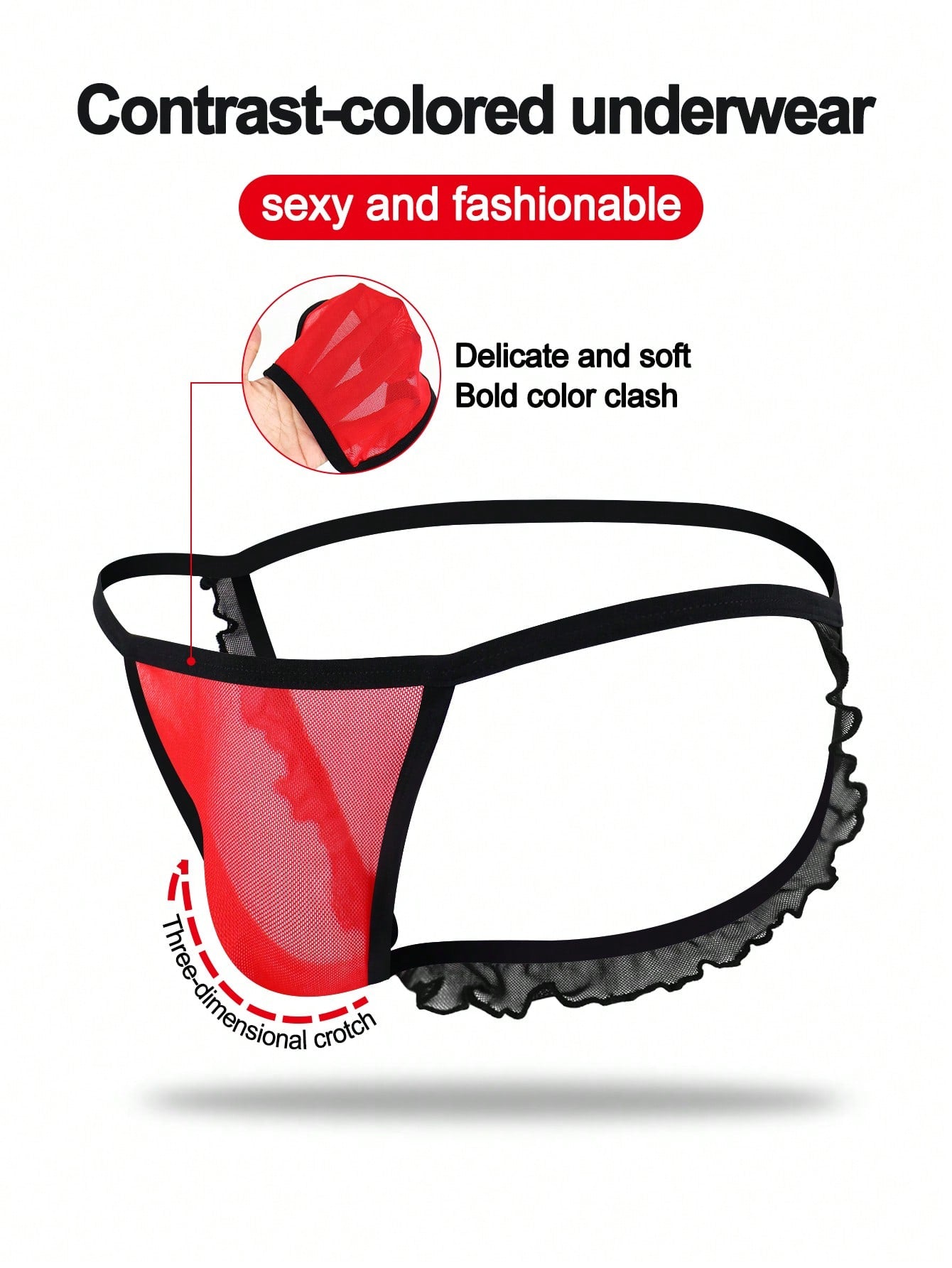 Hollow Out Mesh Briefs For Men
