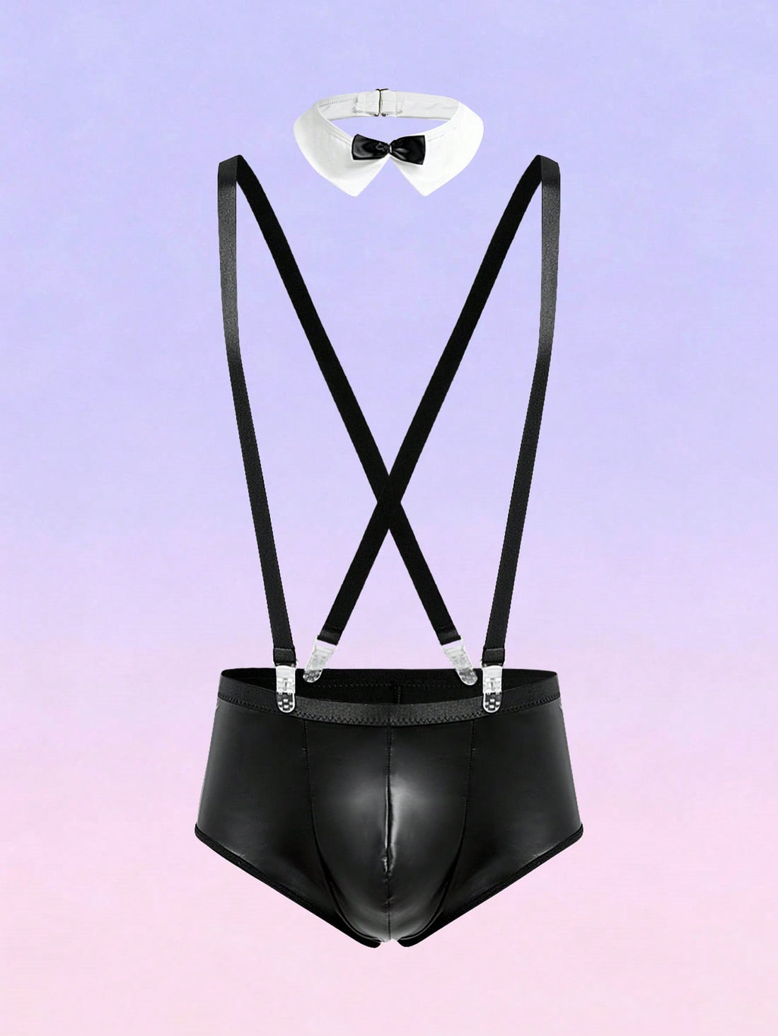Men's Suspender Briefs With Bow Tie Detail