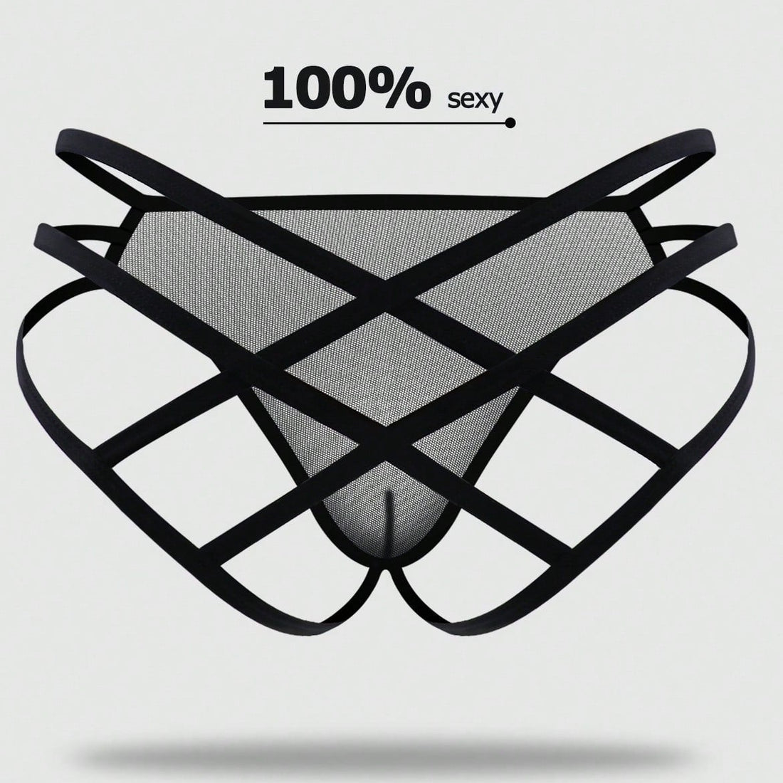 Men's Solid Color Criss Cross Design Briefs