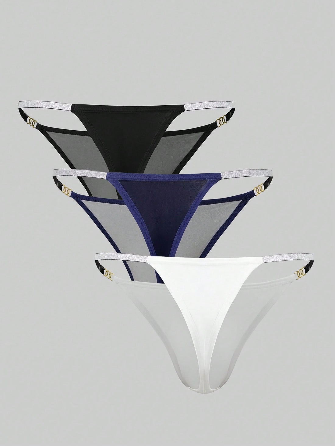 3pcs/Pack Men’s Short, Assorted Colors, Simple Design, For Daily Wear