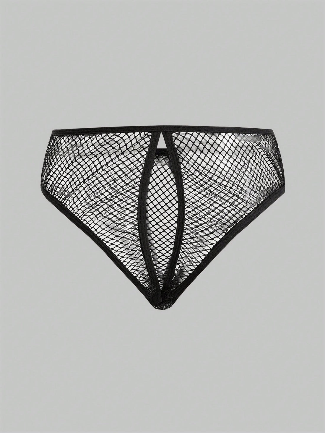 Mesh Fabric Crotchless Fishnet Briefs For Men
