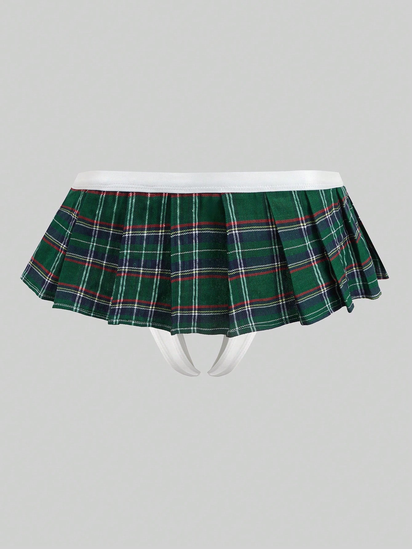 Plaid Christmas Booty Shorts Skirt Costume For Men