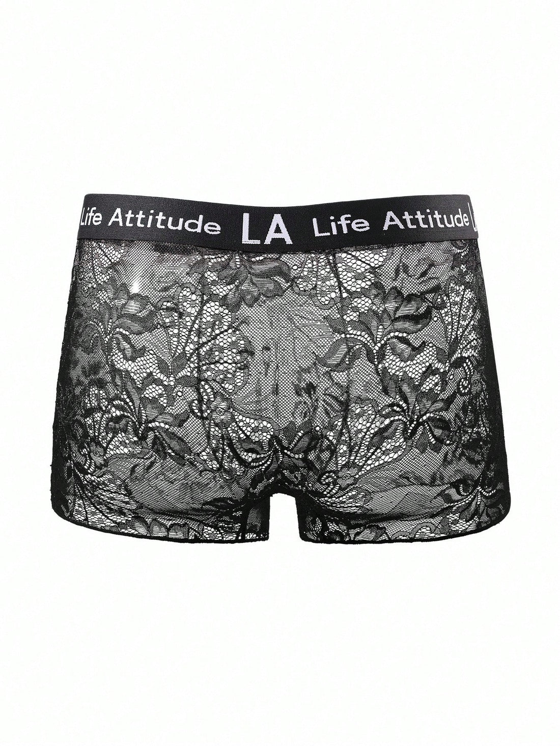 1pc Men's Lace Briefs With Letter Waistband