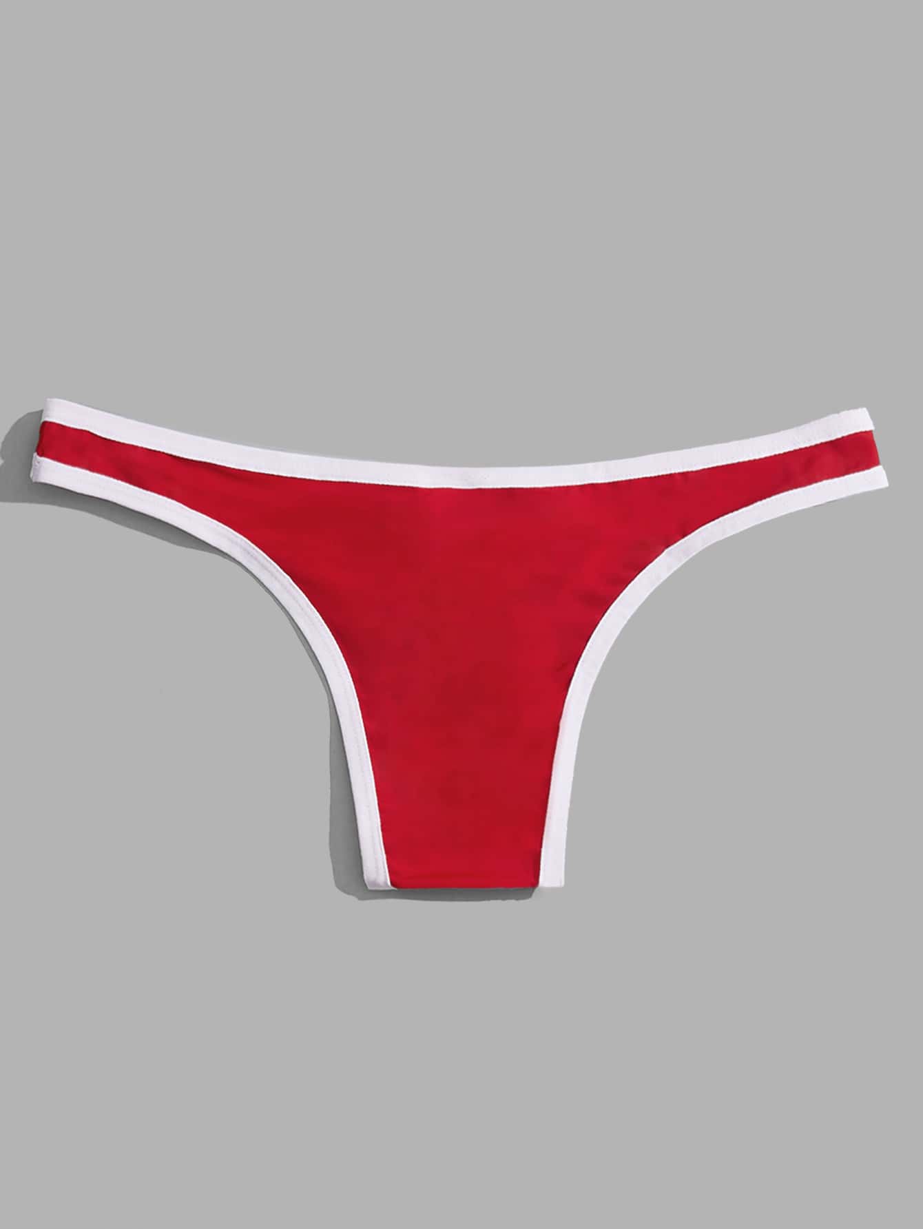 Men’s Red High Stretch Short With Contrast Binding Detail For Daily Wear