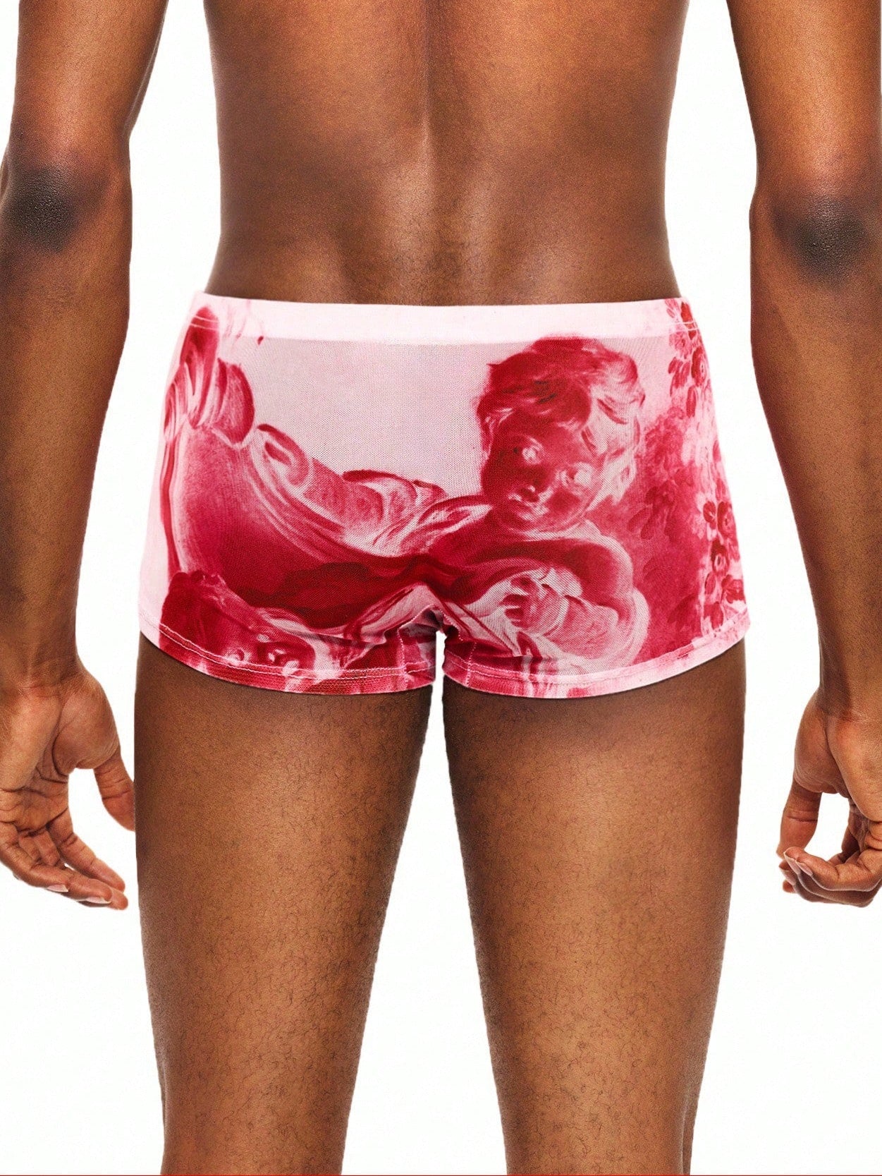 1pc Men's Mesh Printed Briefs