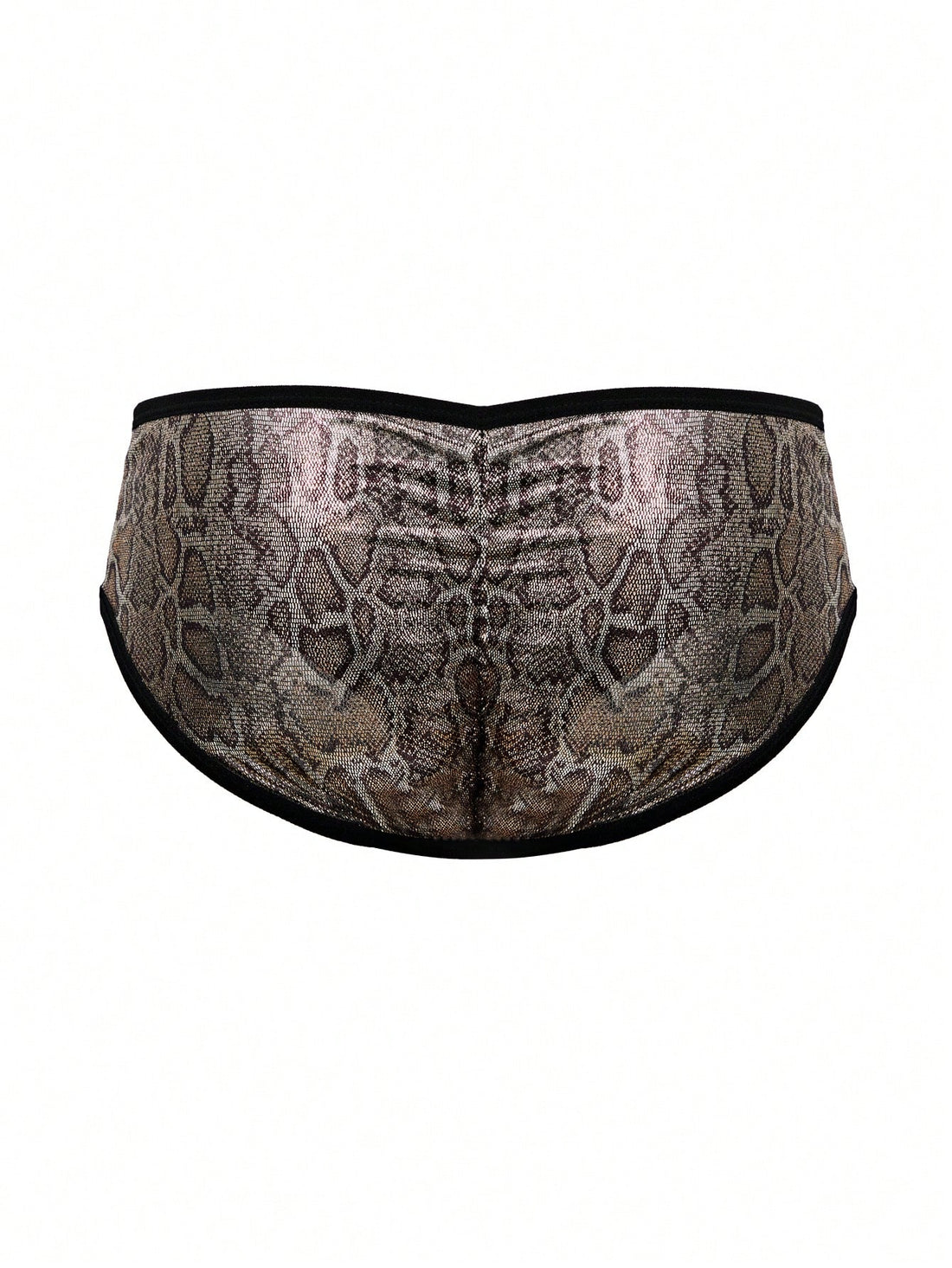 Men’s PU Short with Snakeskin Pattern, Shiny Surface, Smooth Texture