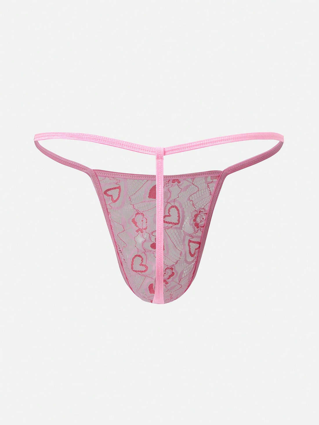 Men’s Heart And Floral Print Short, Textured Knit Fabric, Patterned Design, For Daily Wear