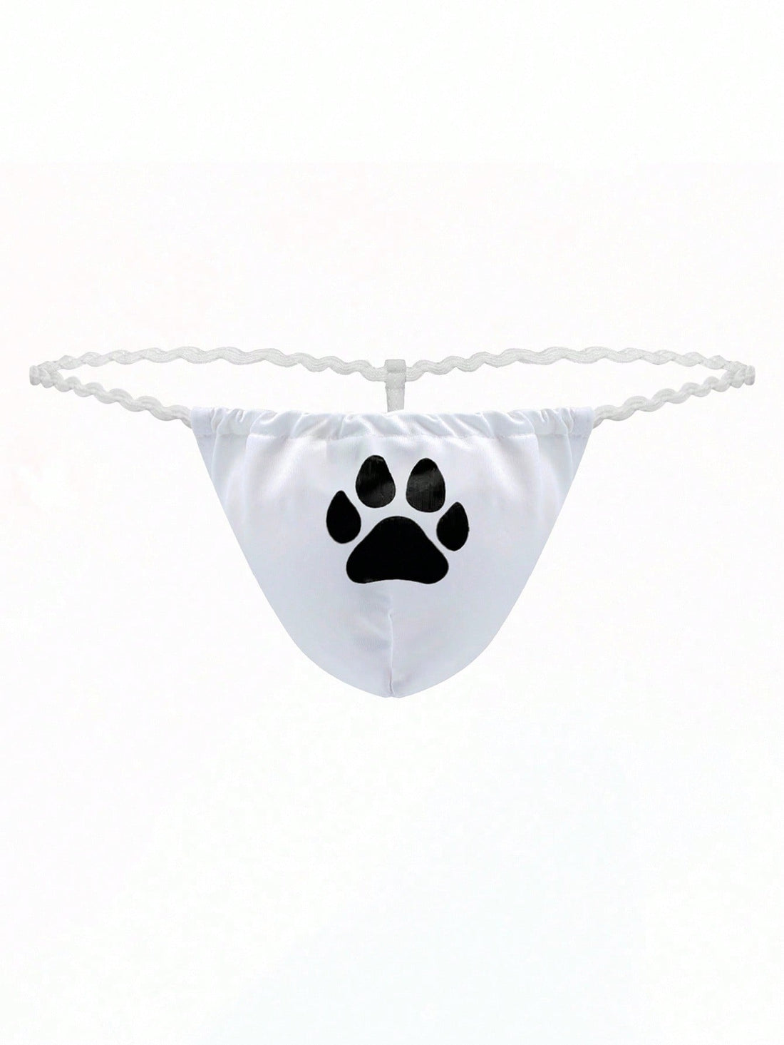 Men’s Plus Size Printed Short With Cartoon Pattern, White Color, For Casual Wear