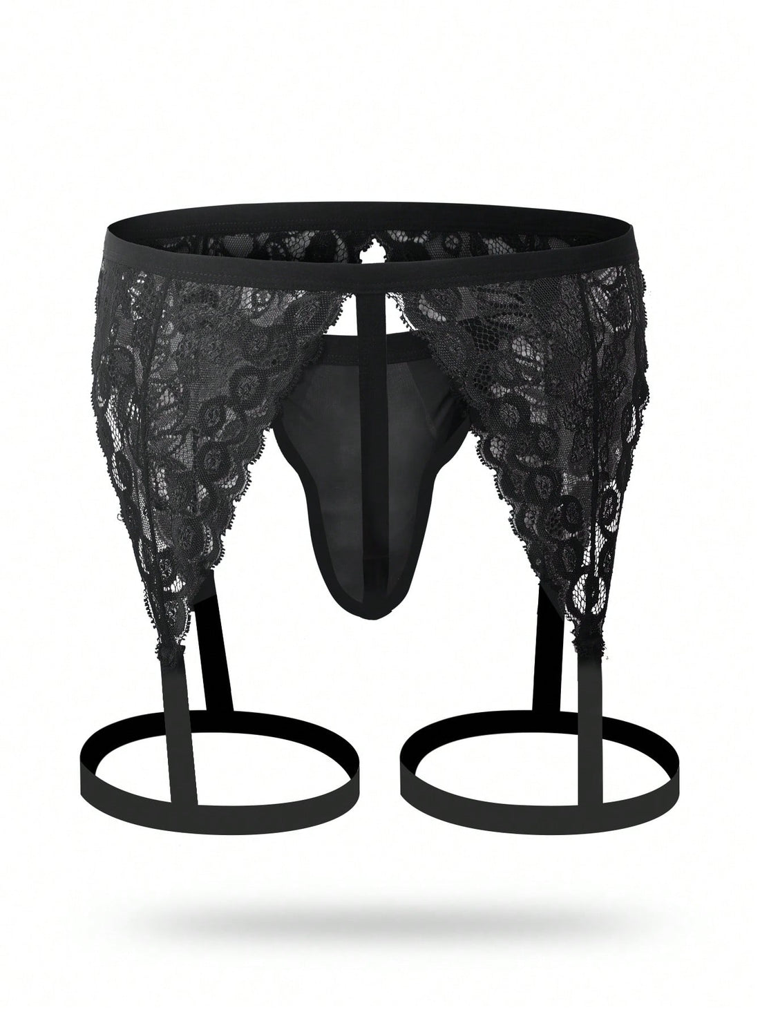 Men’s Black Lace Short, Lightweight Fabric, Simple Construction