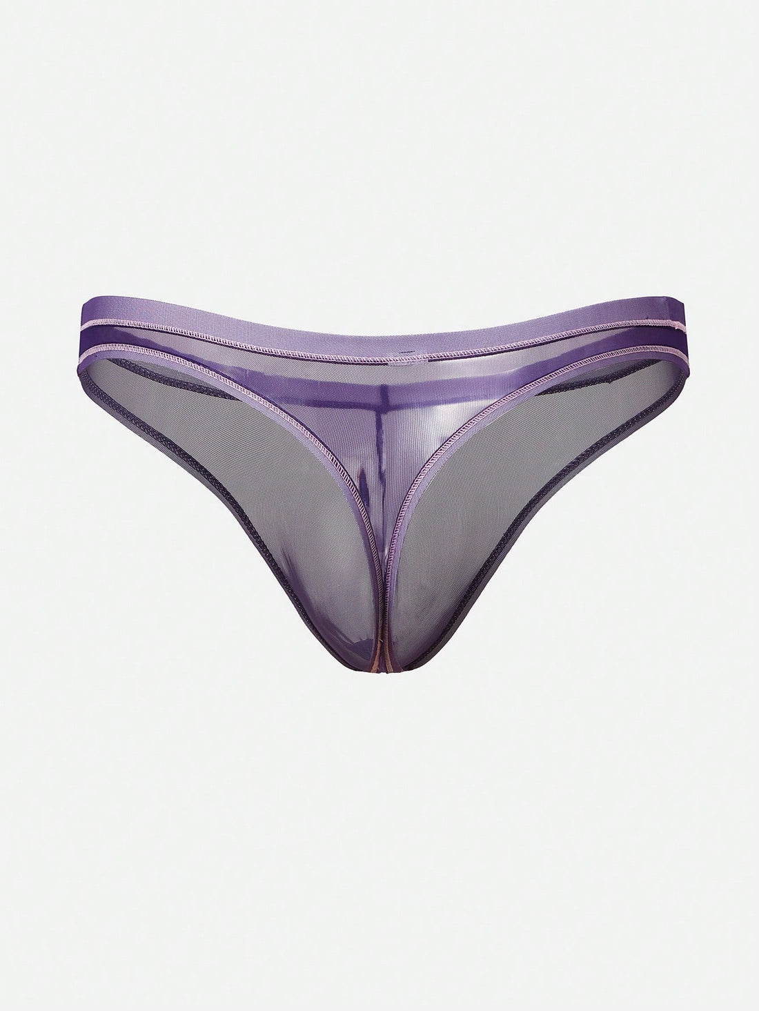 1pc Men’s Ultra-Thin Mesh Fabric Short, Purple Color, Minimal Design, For Daily Use