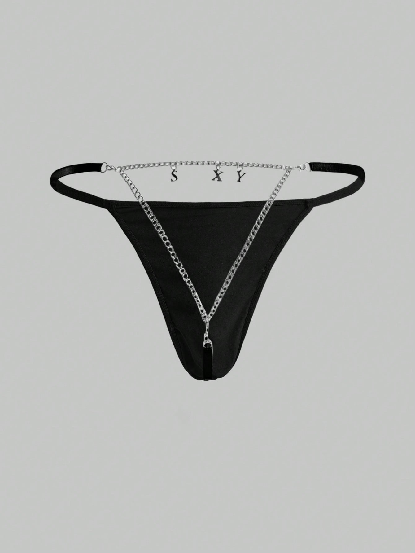 Men’s Short With Chain Accent Detail, Solid Color, Clean Design, For Everyday Use