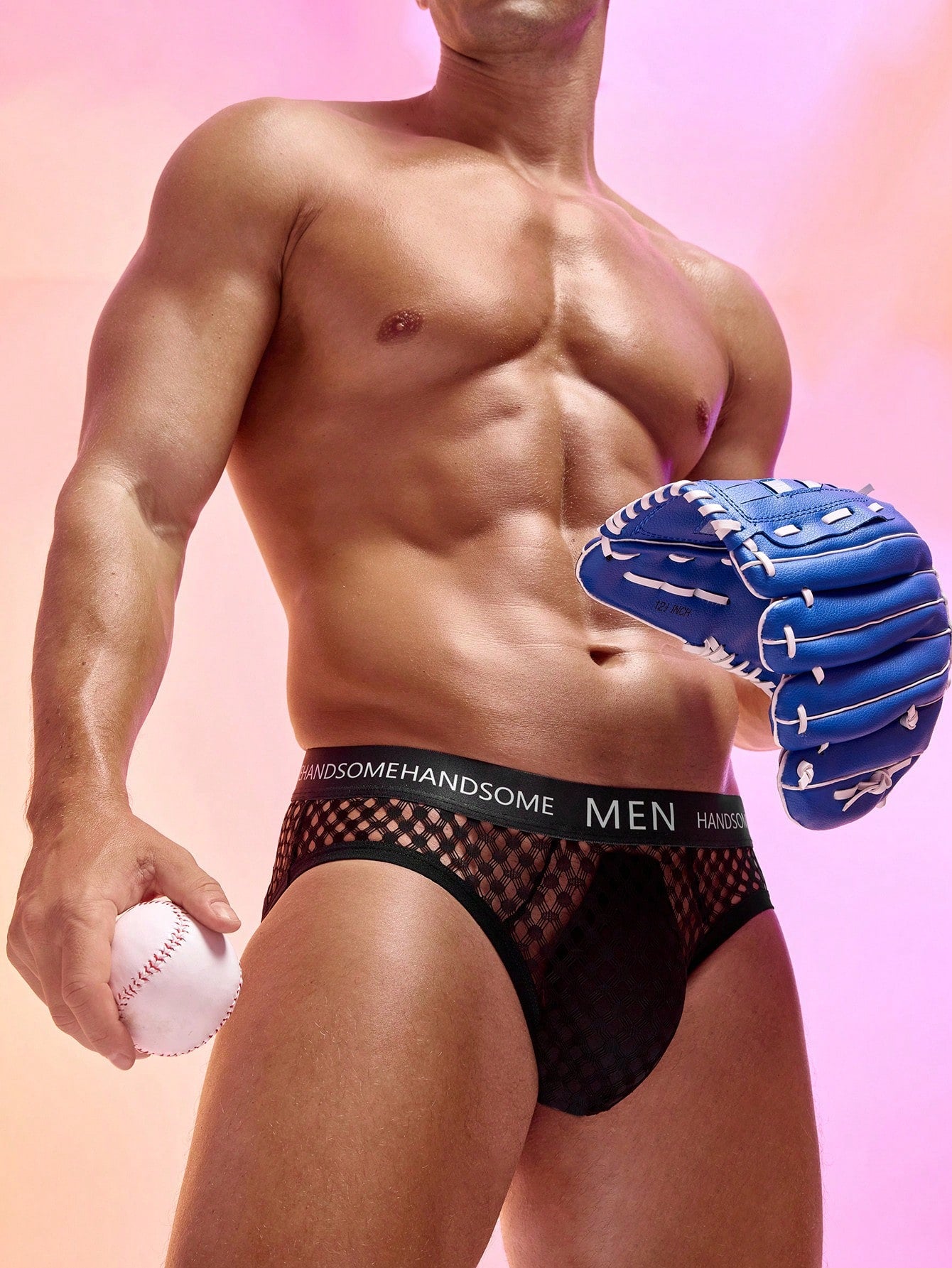 Letter Jacquard Waistband Briefs For Men