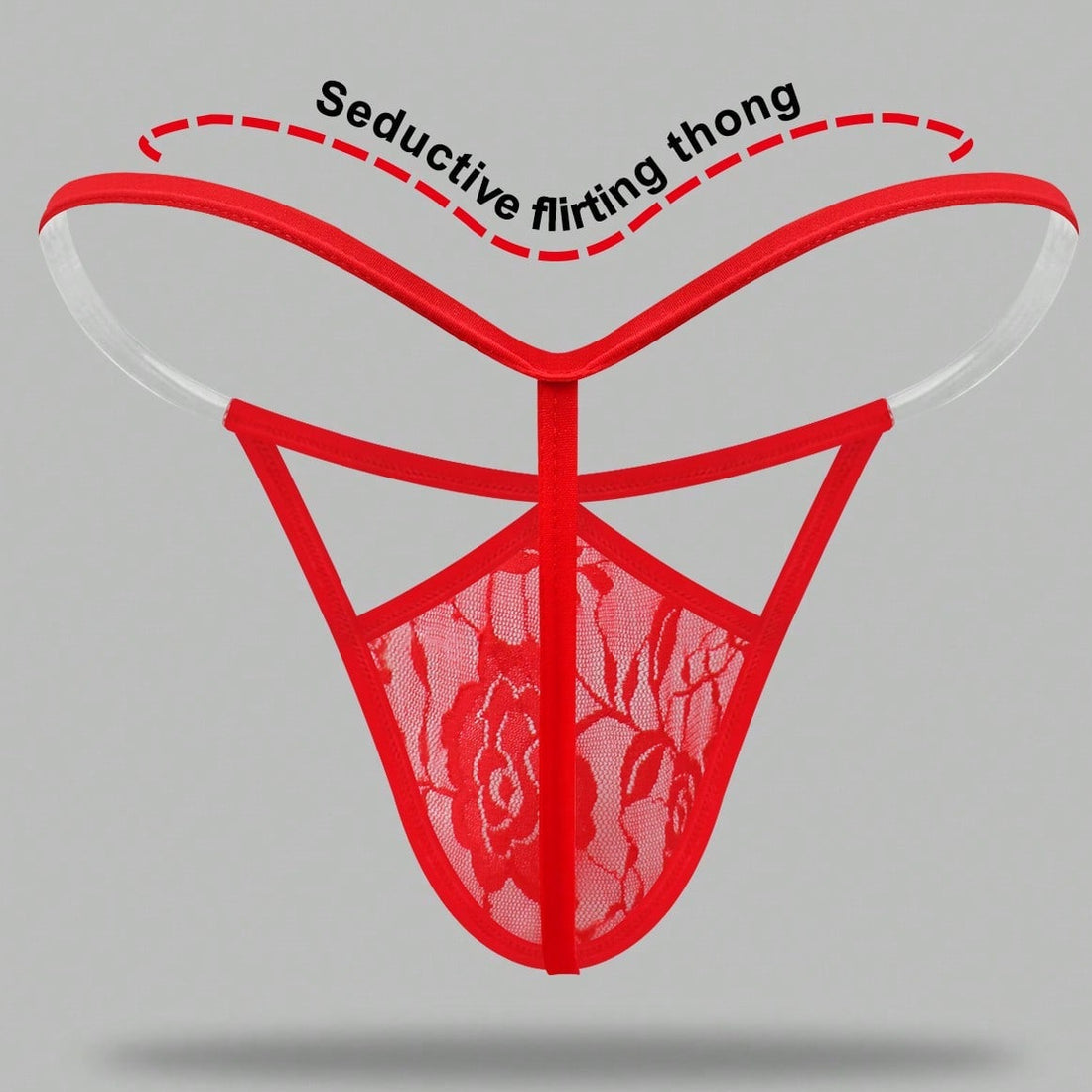 1pc Men's Red Lace Waist Briefs