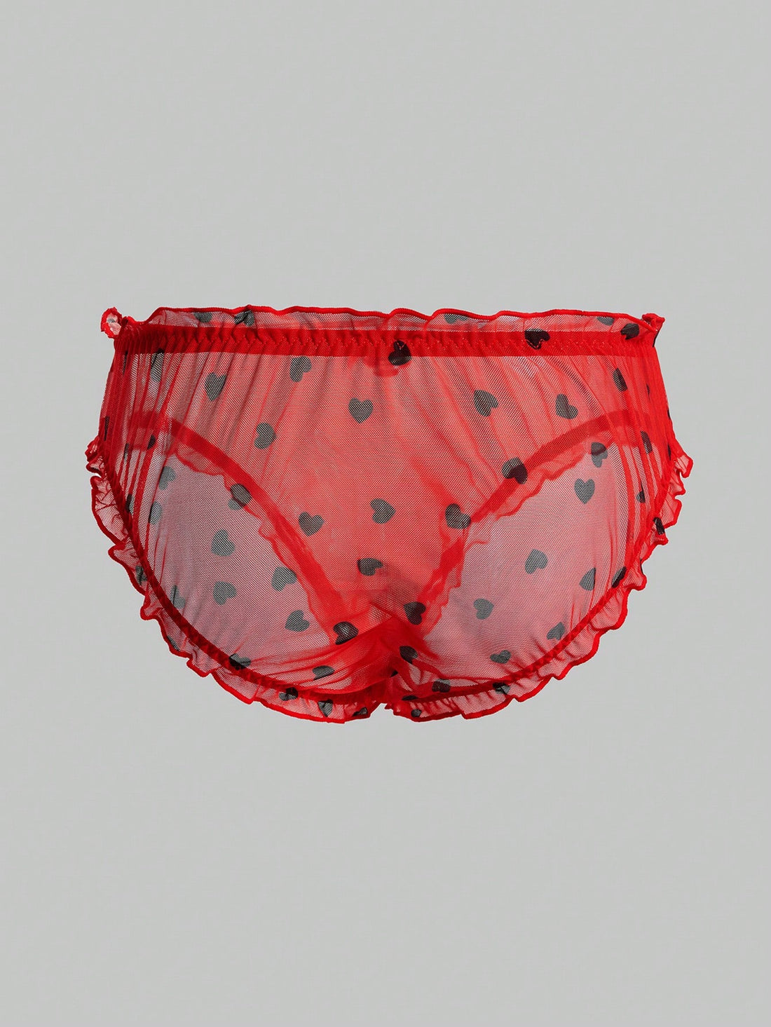Men’s Heart Pattern Short, Solid Color, Clean Design, For Daily Wear