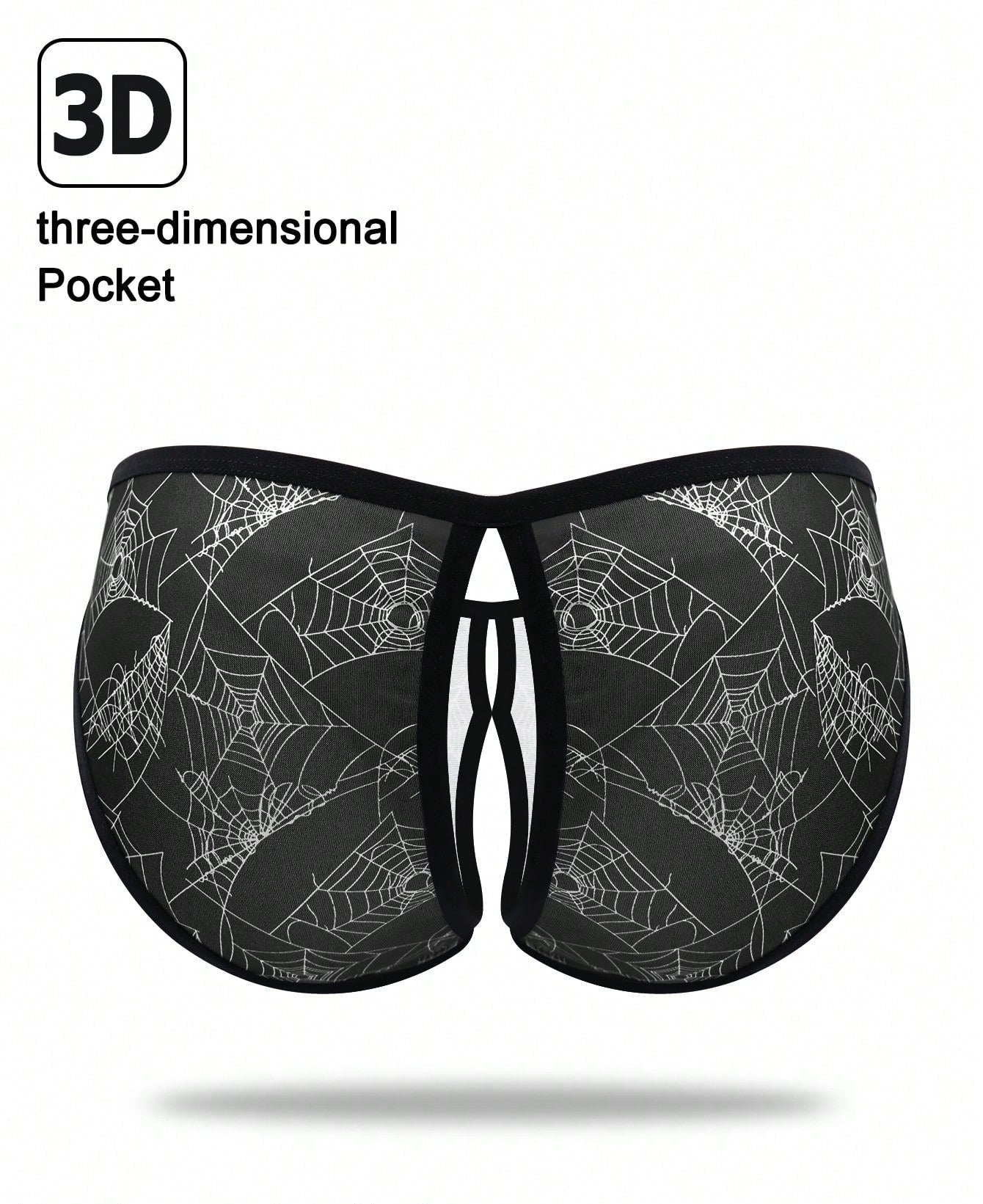 Men’s Spider Web Print Short, Mid-Rise Design, Lightweight Material