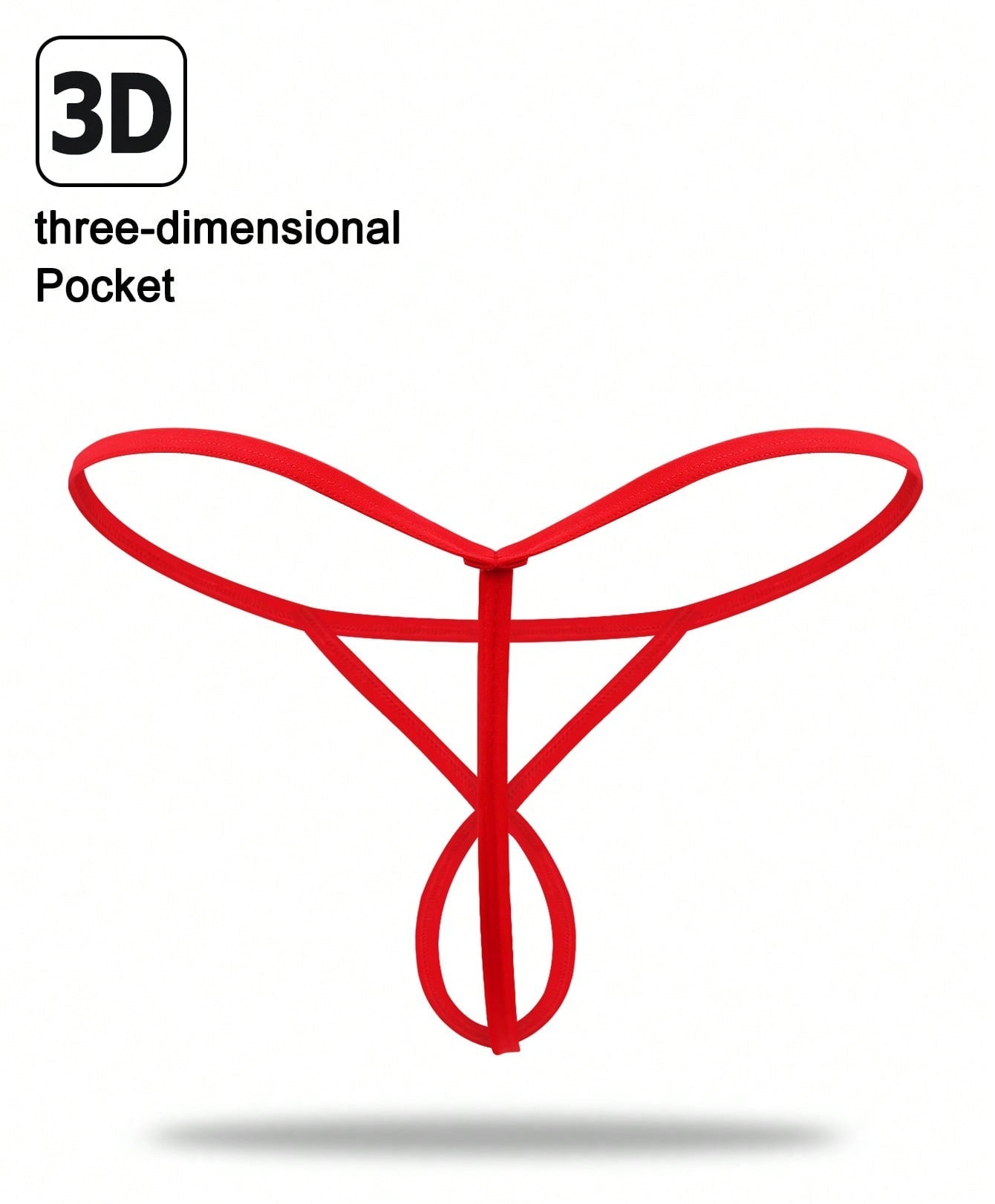 1pc Men’s Red Short with Decorative Trim Detail, Lightweight Material, Simple Design