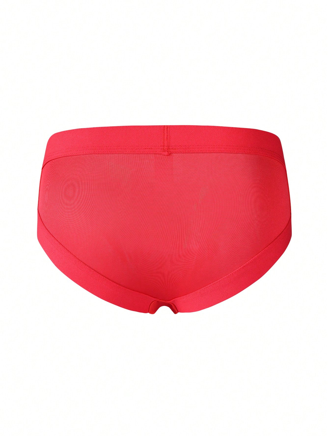 Men's Solid Color Lace Panel Briefs