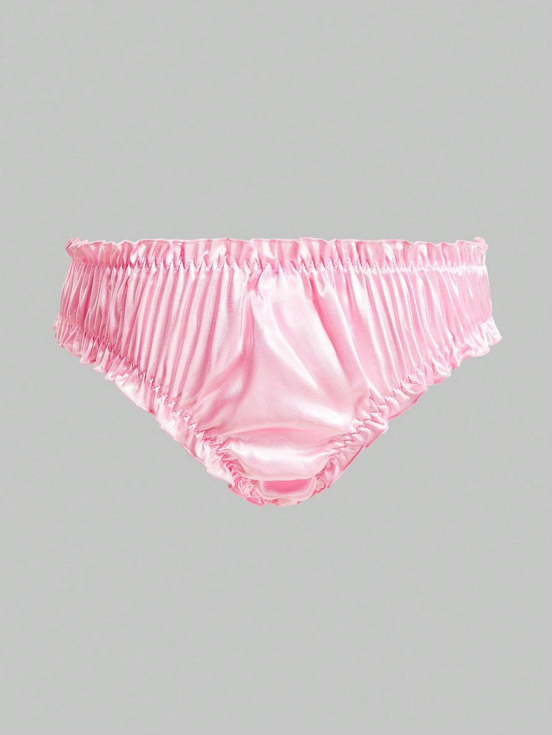 Men’s Solid Color Pleated Short with Bow Decor, Lightweight Material, Simple Style