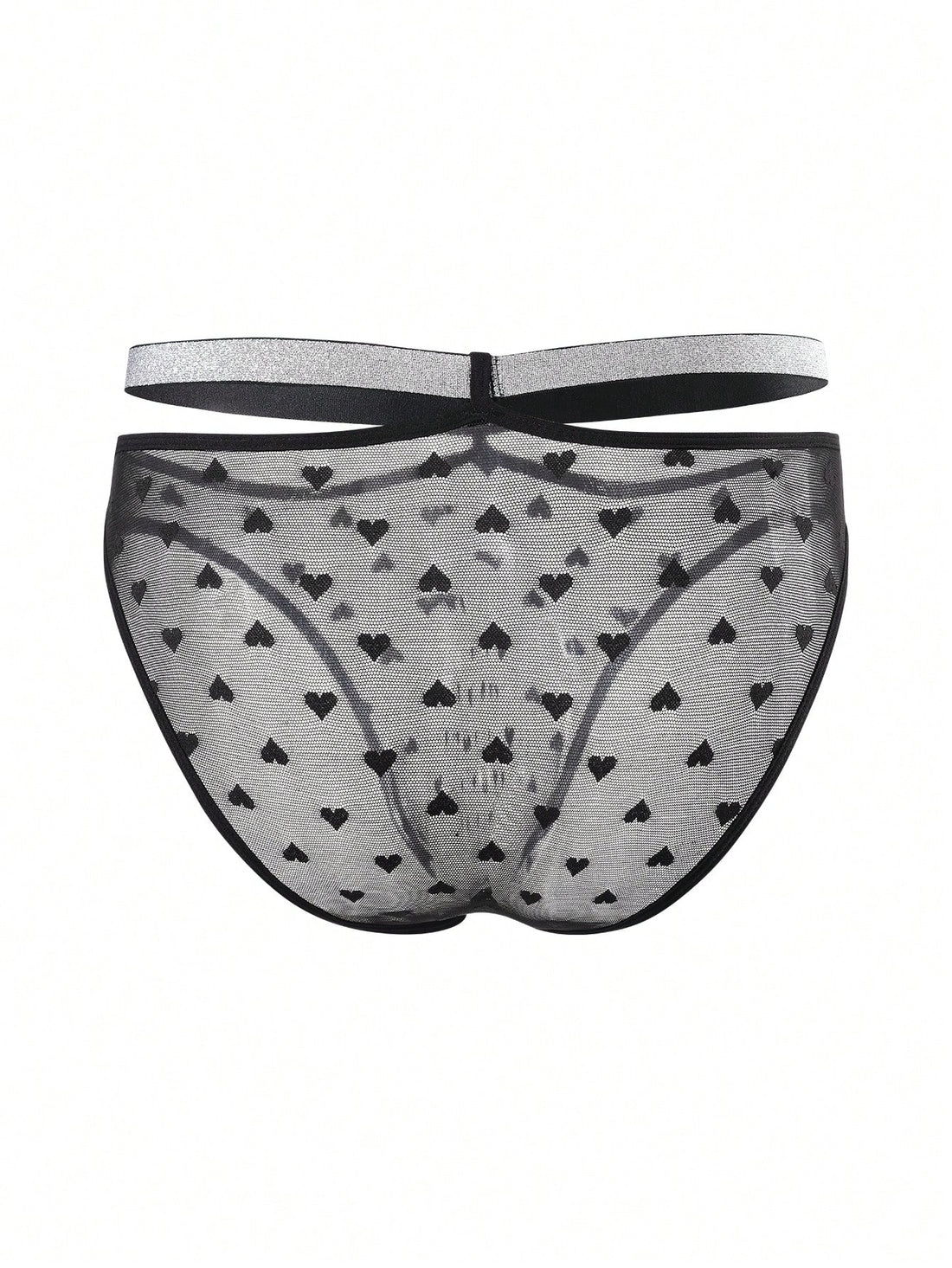 Men’s Textured Knit Short Neutral Color Heart Print Design For Daily Wear