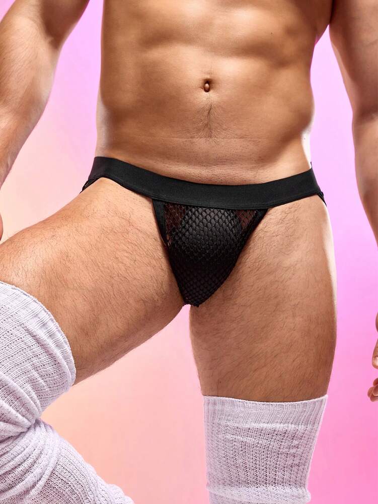 Men’s Solid Color Mesh Shorts, Lightweight Stretch Material, Minimal Design, For Daily Styling